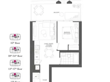 Condominium with xxx sqft, x Bedroom, x Bathroom