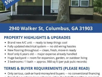 Detached House with 988 sqft, 3 Bedrooms, 1 Bathroom