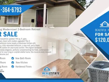 Detached House with 794 sqft, 2 Bedrooms, 1 Bathroom